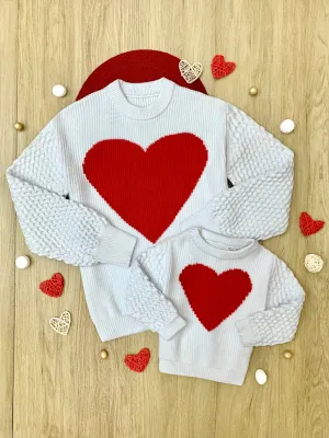 Mommy and Me All My Love Heart Sweater