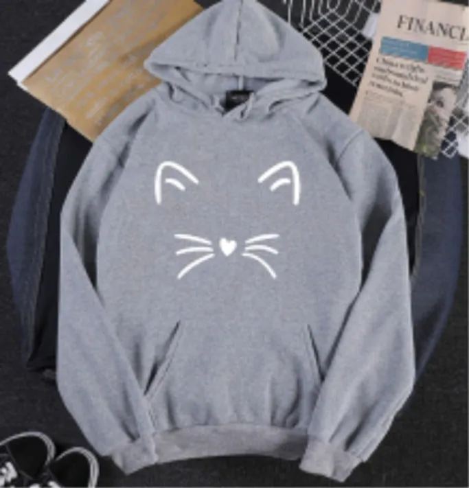 Niki – Cat Print Women’s Hoodie