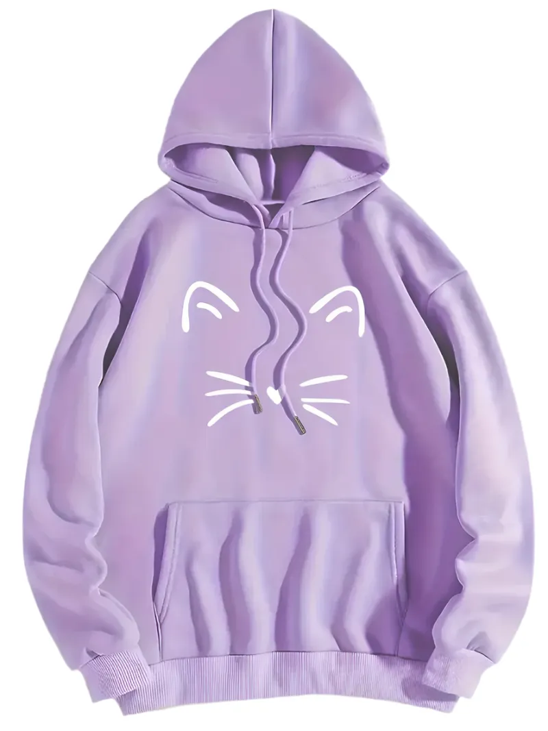 Niki – Cat Print Women’s Hoodie