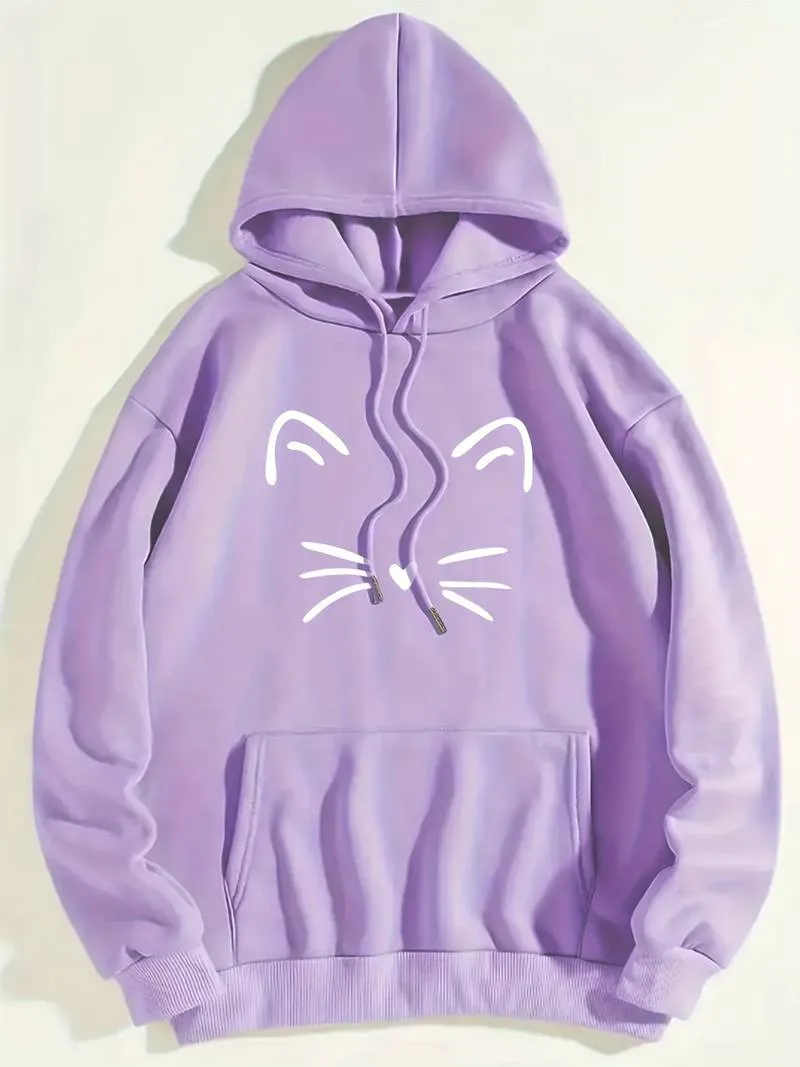 Niki – Cat Print Women’s Hoodie