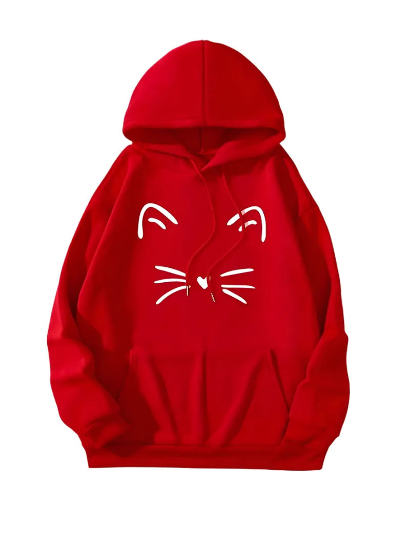 Niki – Cat Print Women’s Hoodie