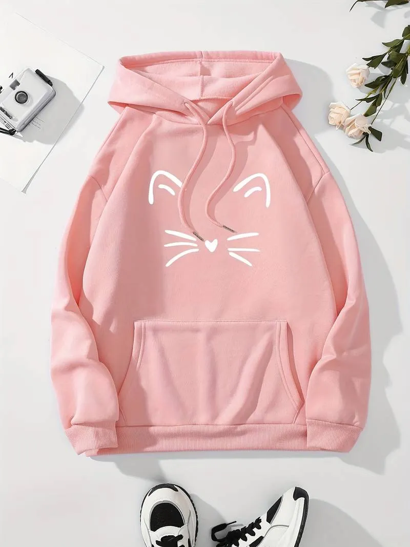 Niki – Cat Print Women’s Hoodie