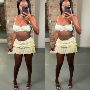 “Off white” Mesh Set