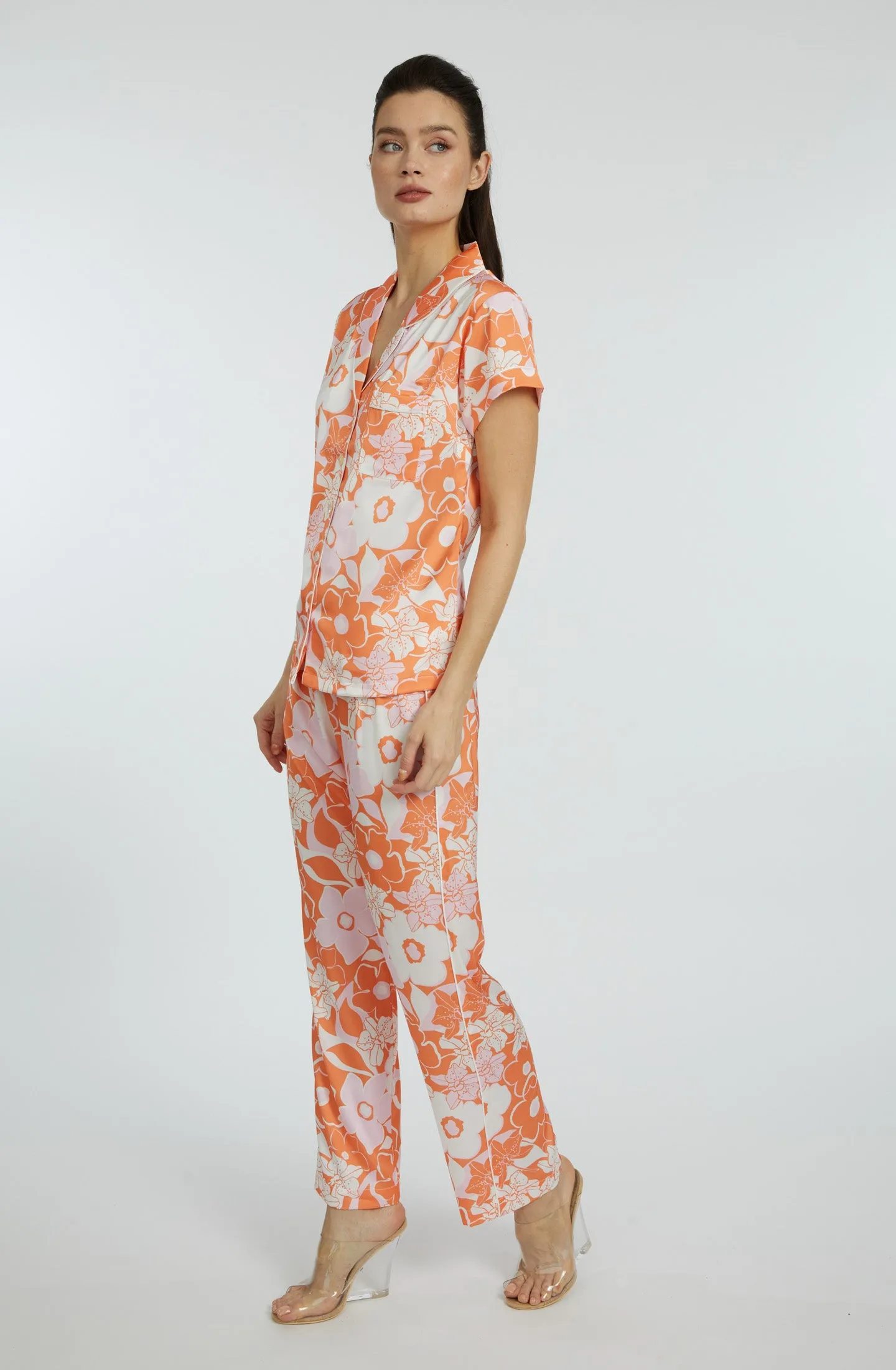 Orange Crush Short Sleeve & Pant PJ Set