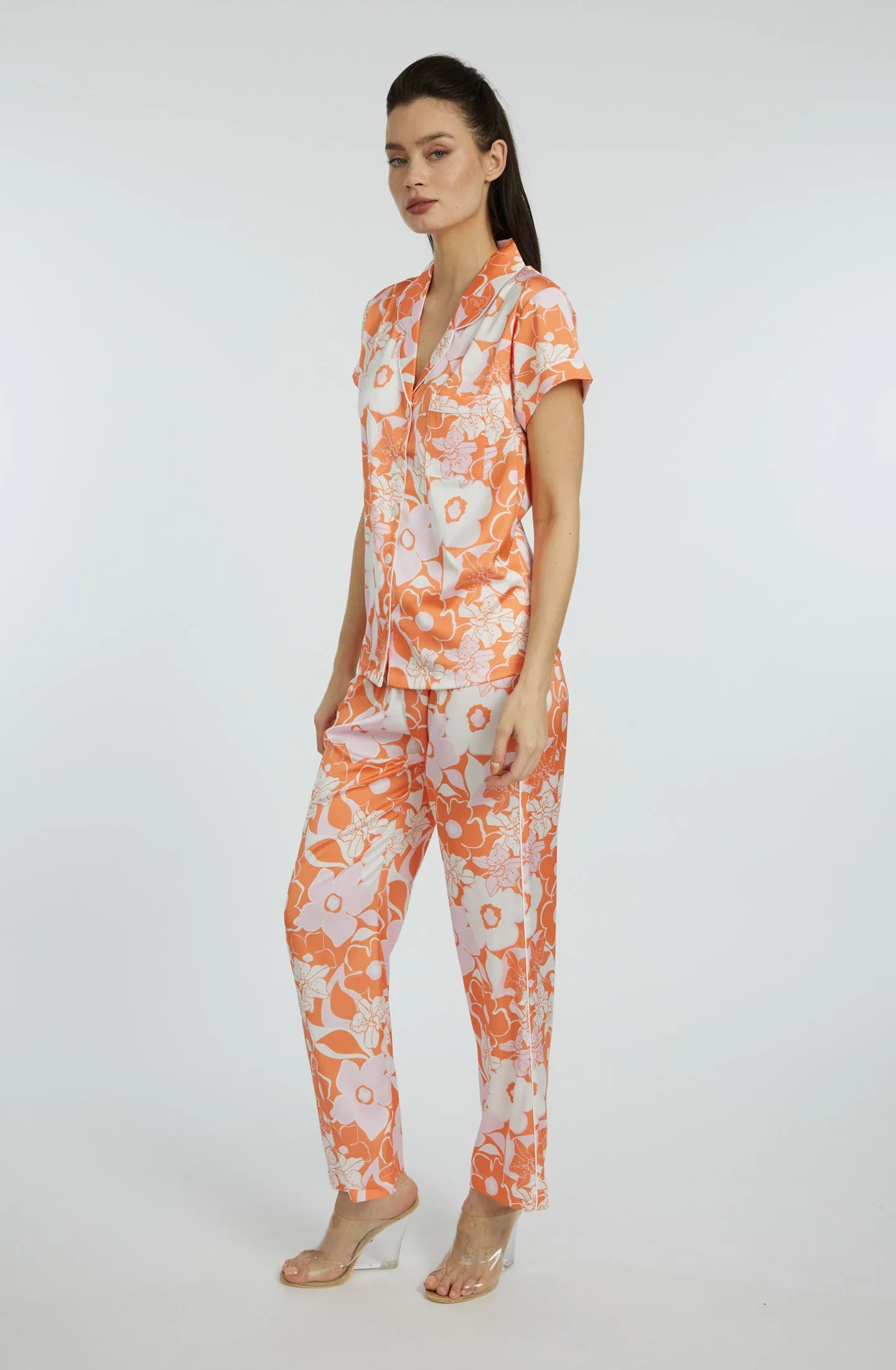 Orange Crush Short Sleeve & Pant PJ Set
