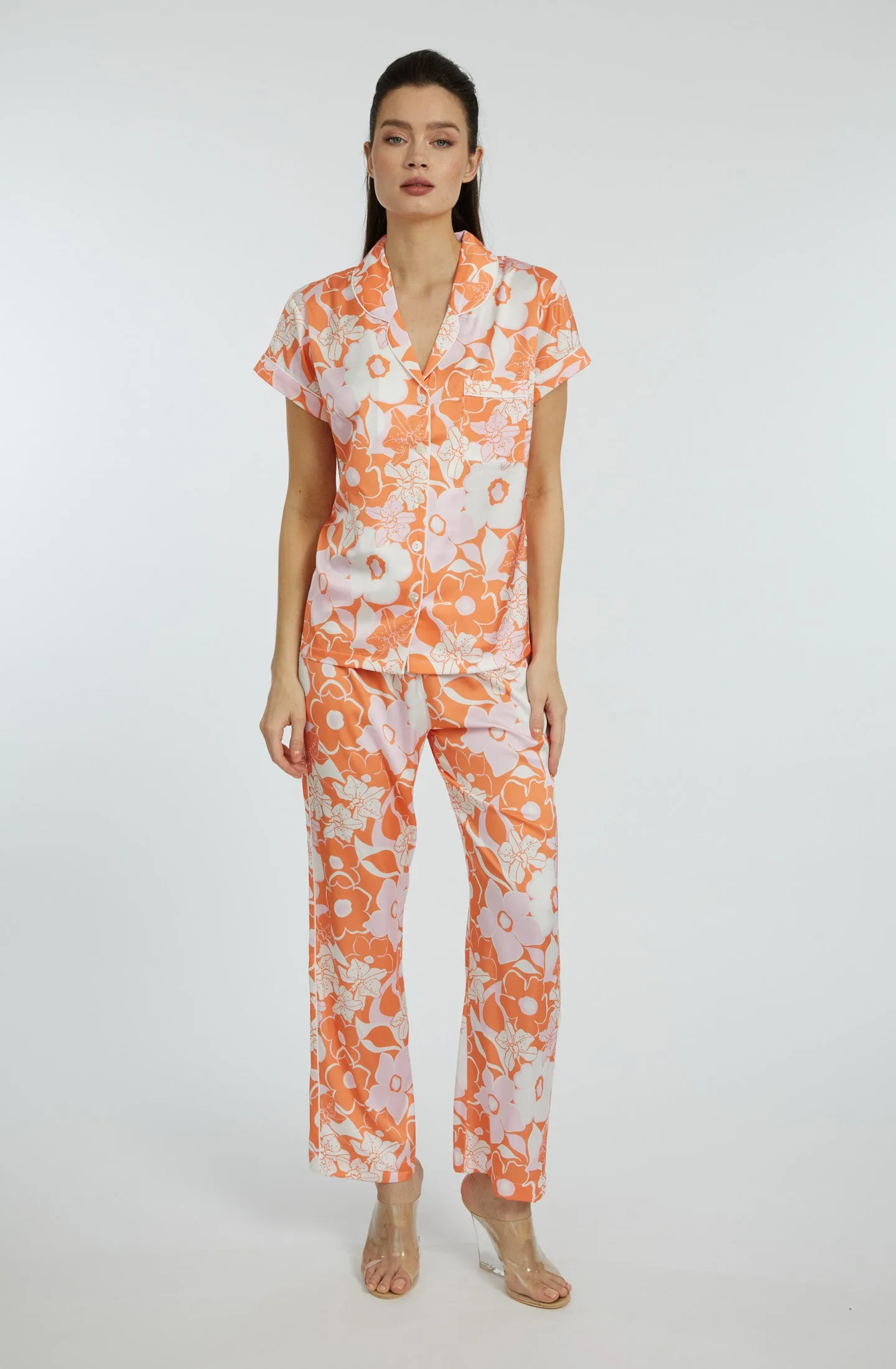 Orange Crush Short Sleeve & Pant PJ Set