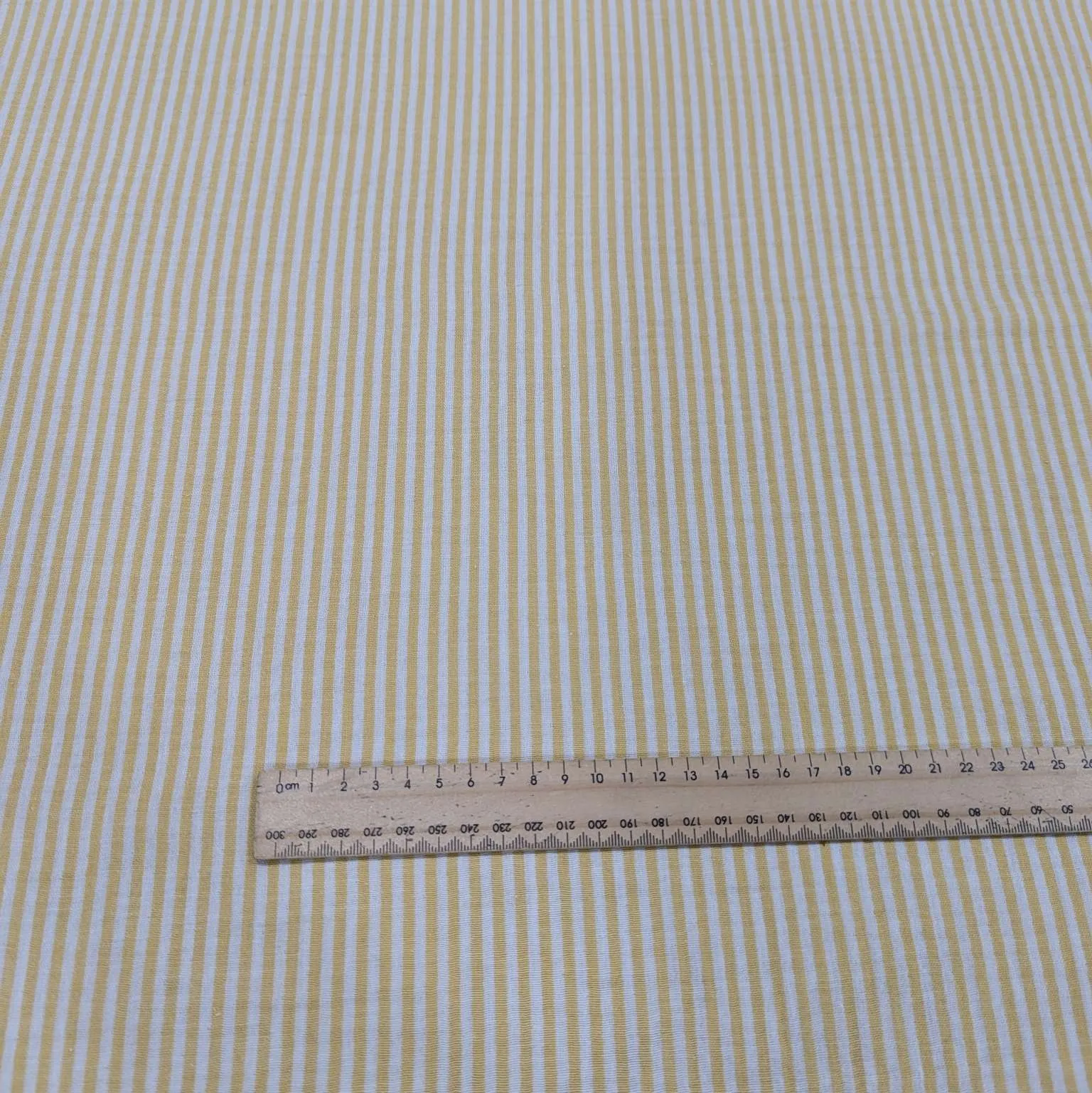 Organic Cotton Double Gauze, Honey Stripe
