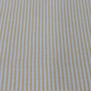 Organic Cotton Double Gauze, Honey Stripe