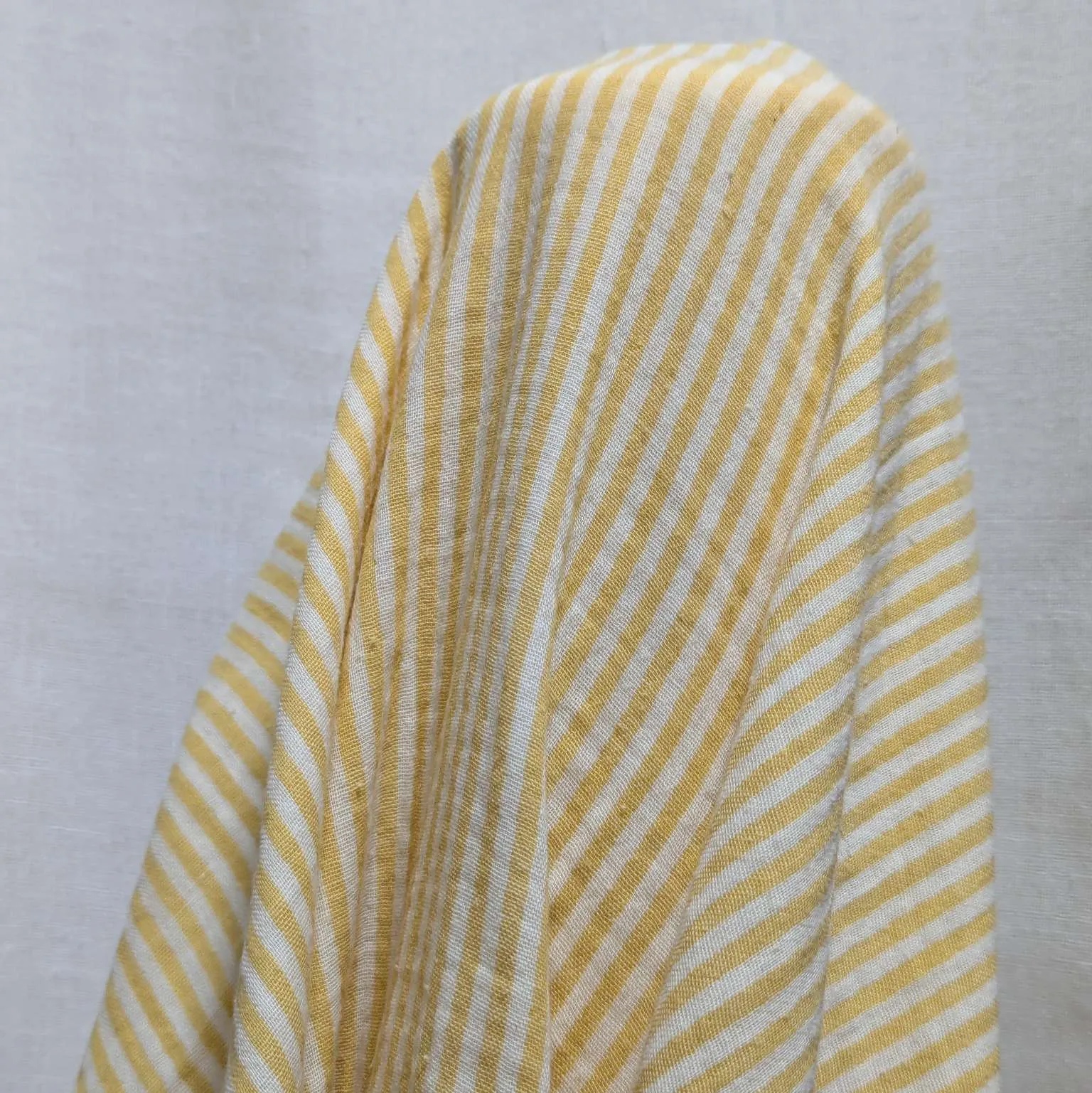 Organic Cotton Double Gauze, Honey Stripe
