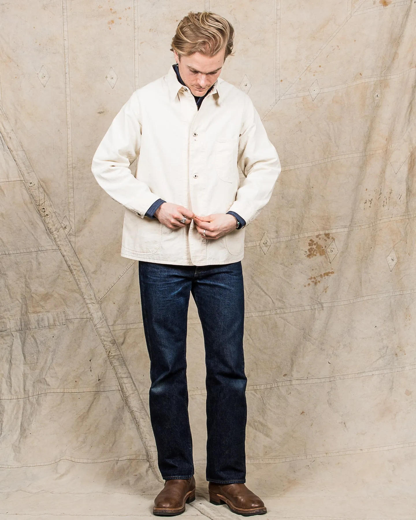 OrSlow 1940's Coverall Jacket Denim Ecru