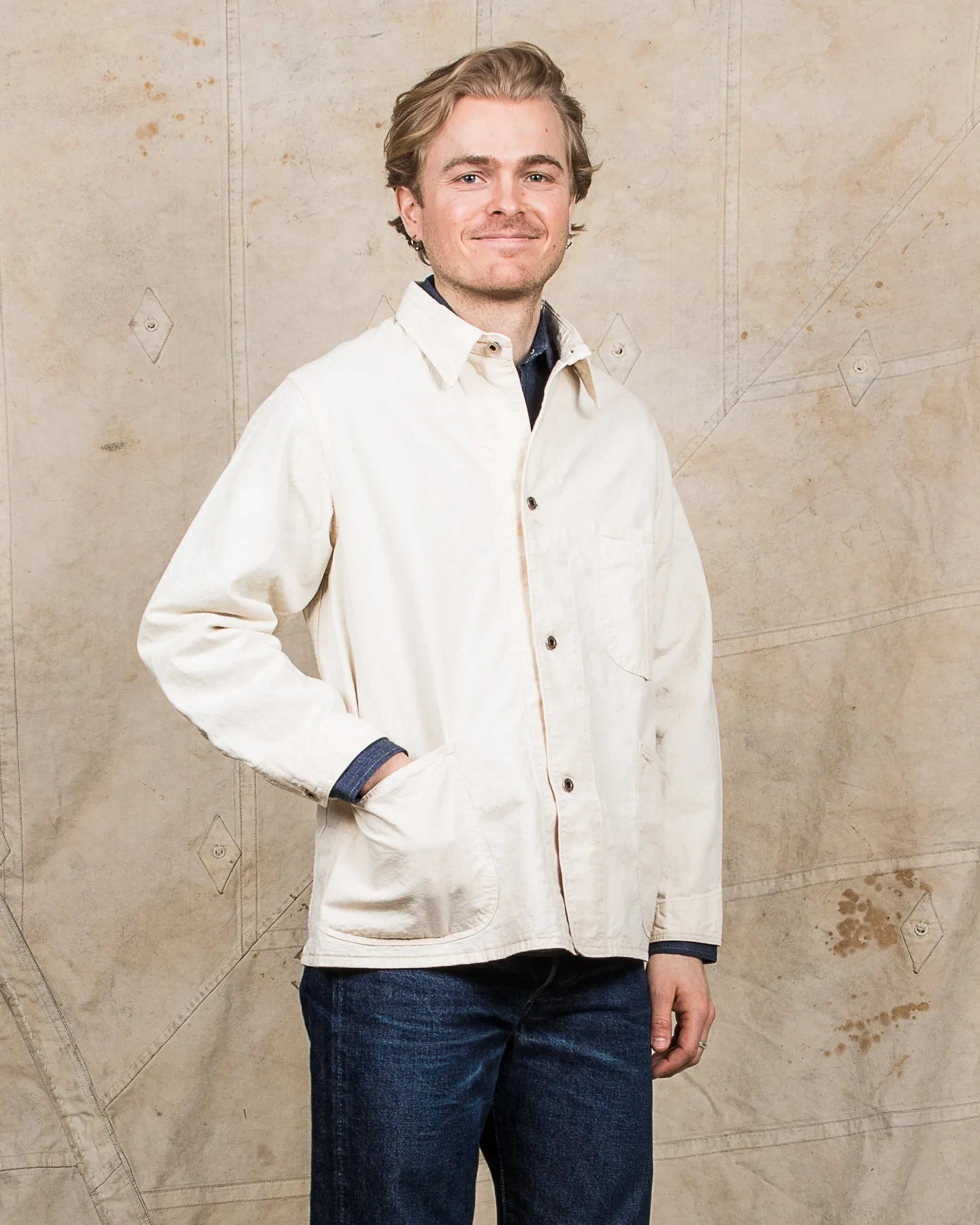 OrSlow 1940's Coverall Jacket Denim Ecru