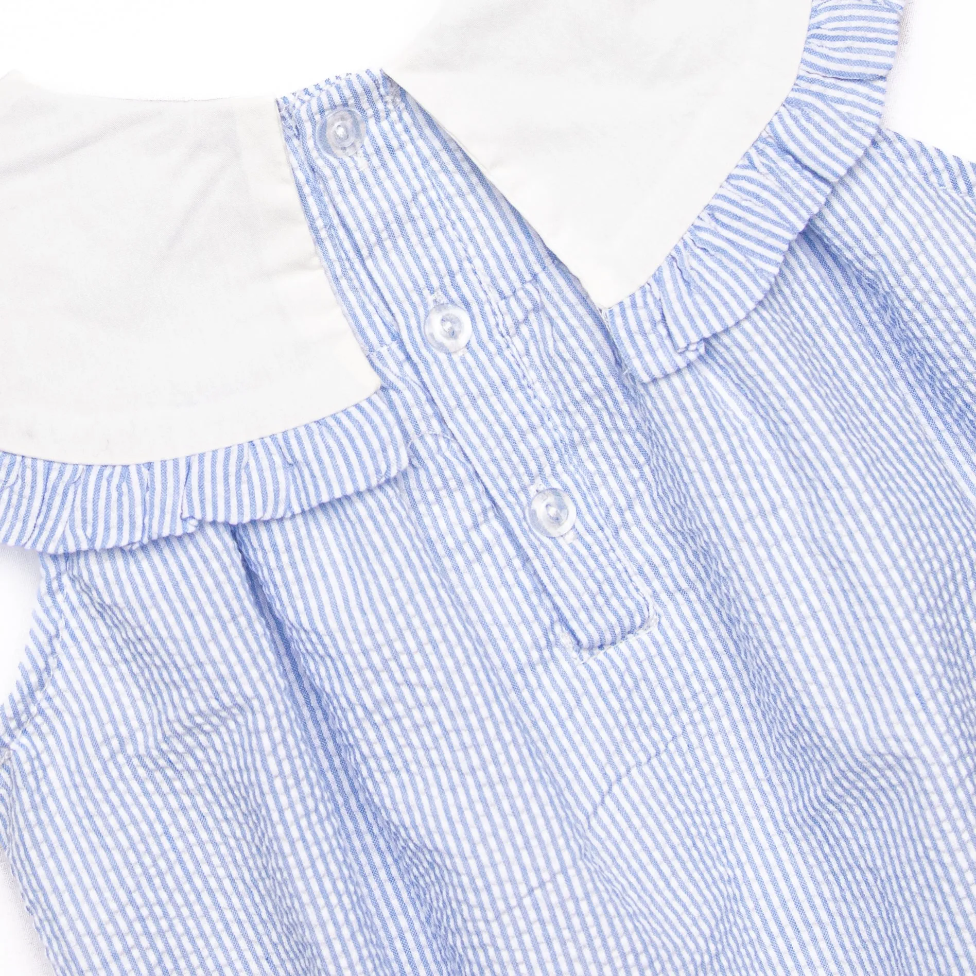 Peyton Dress, Blue Seersucker