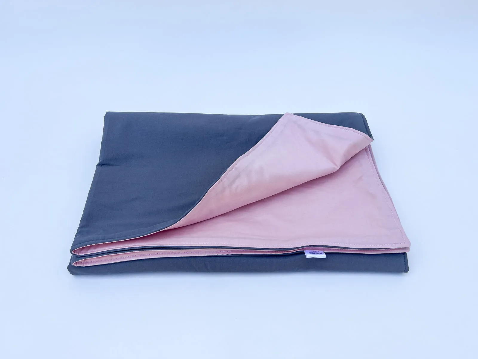 Pink and Steel Gray Toddler Crib Bedding Set