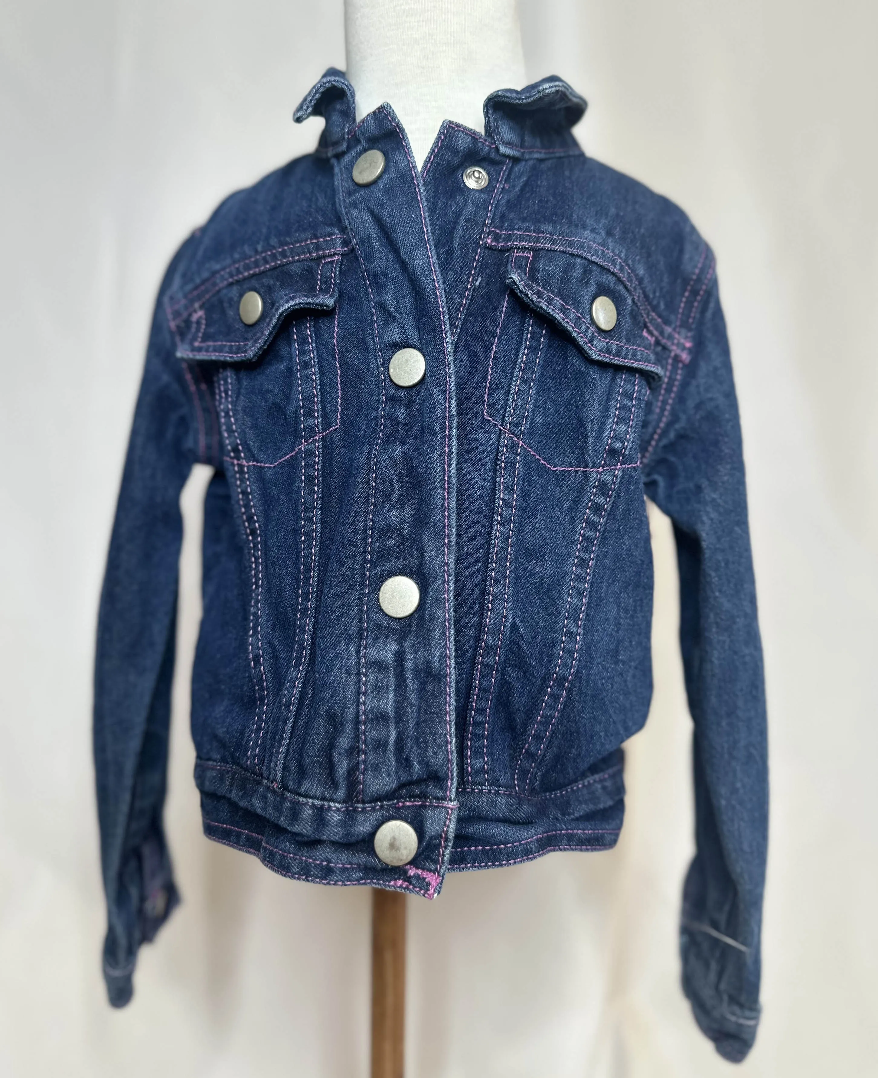 Pink Fringe "Cowgirl" Kids Denim Jacket