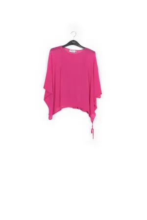 Pink voluminous sheer top