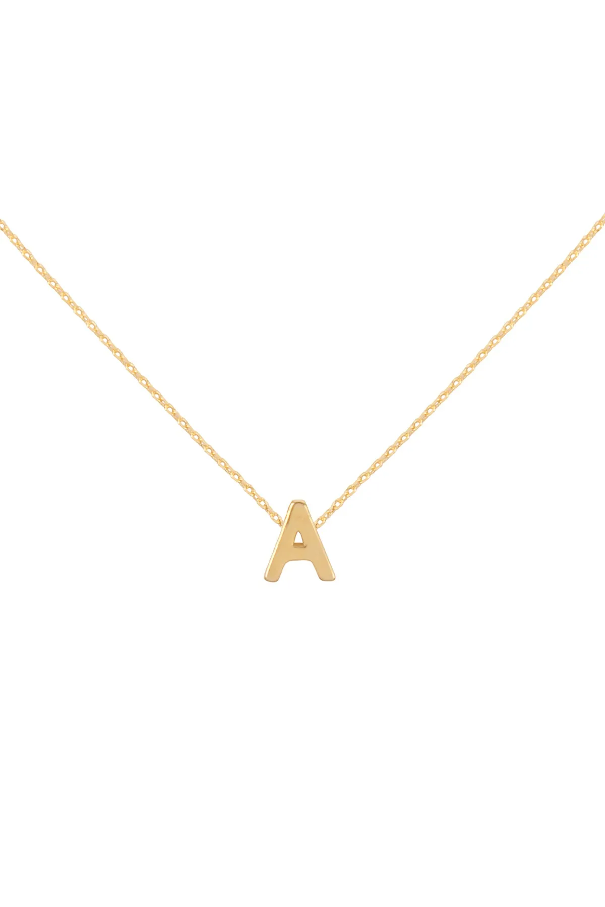 PN3642A - "A" INITIAL DAINTY CHARM NECKLACE
