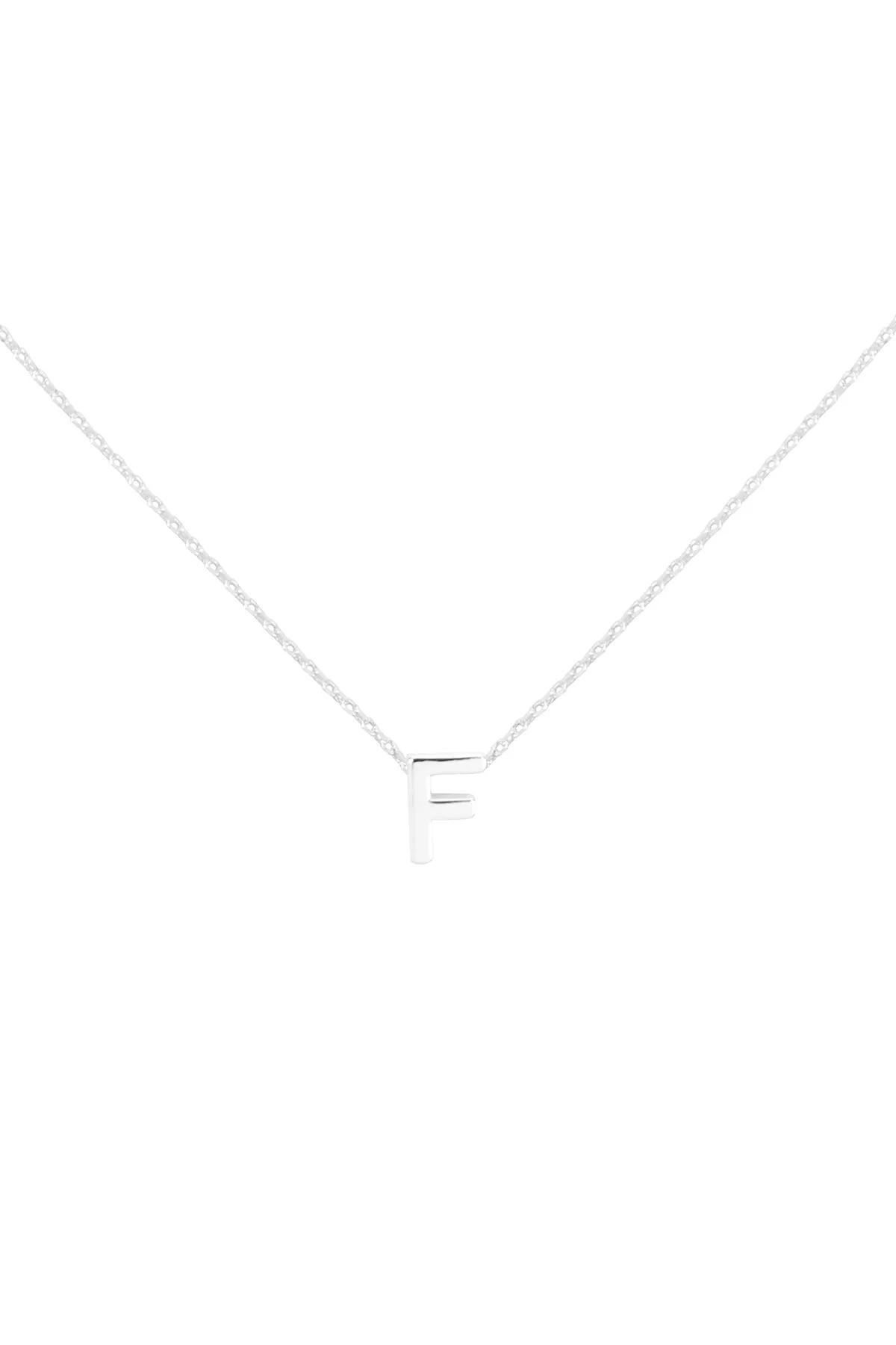 PN3642F - "F" INITIAL DAINTY CHARM NECKLACE
