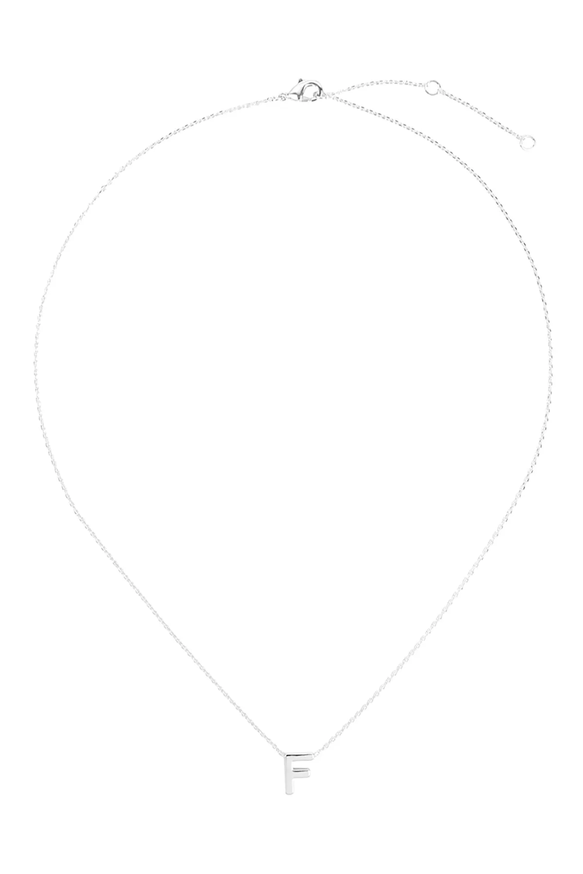 PN3642F - "F" INITIAL DAINTY CHARM NECKLACE