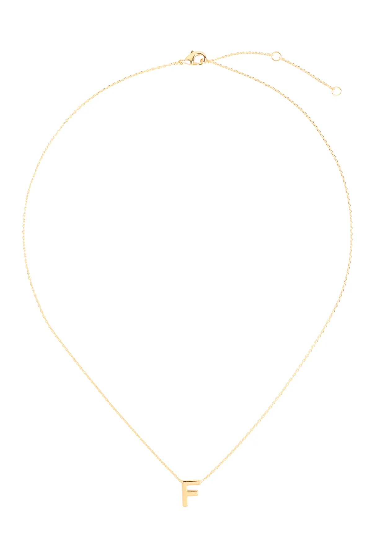 PN3642F - "F" INITIAL DAINTY CHARM NECKLACE