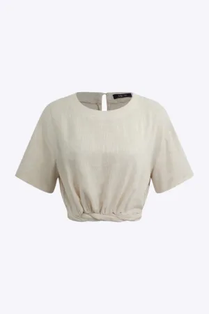 Poppy - Sleek Summer Comfort Woman's Crop Short Sleeve Shirt