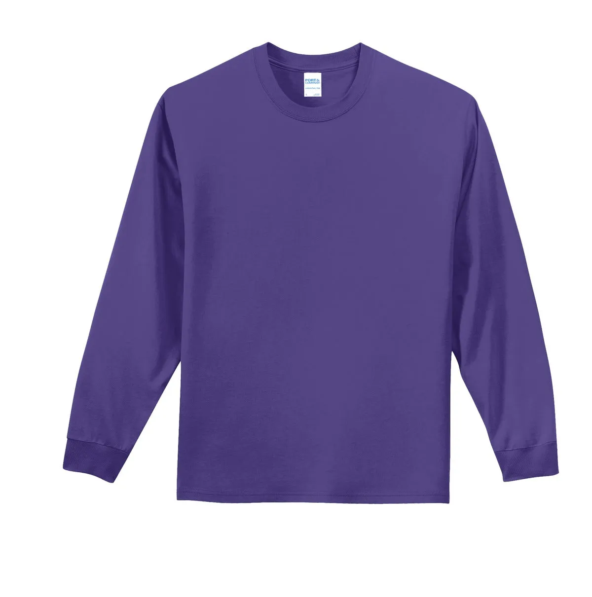 Port & Company Long Sleeve Essential Tee. PC61LS Purple