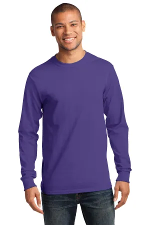 Port & Company Long Sleeve Essential Tee. PC61LS Purple
