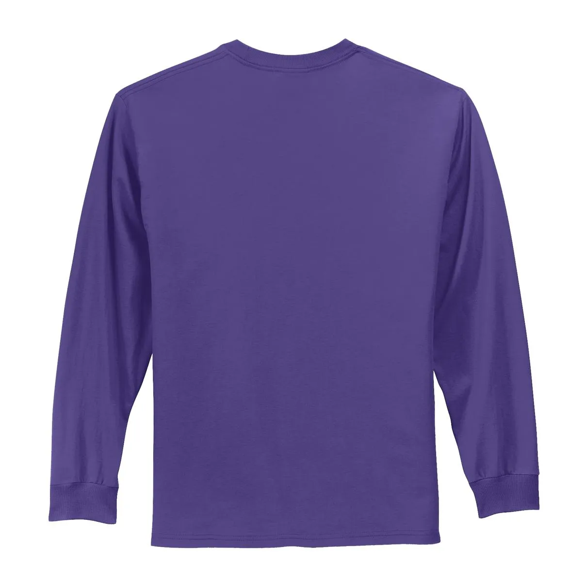 Port & Company Long Sleeve Essential Tee. PC61LS Purple