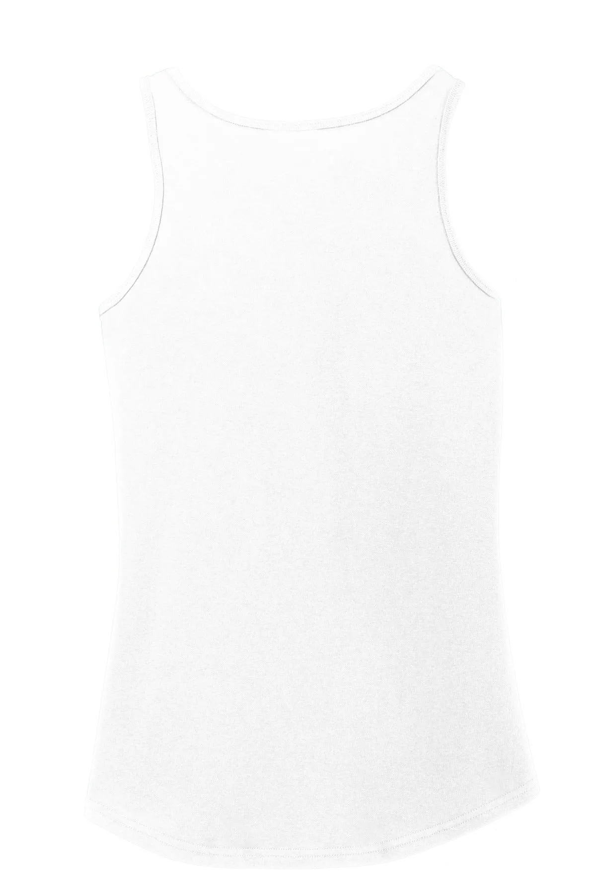 Port & Company Women's Core Cotton Tank Top.  LPC54TT White