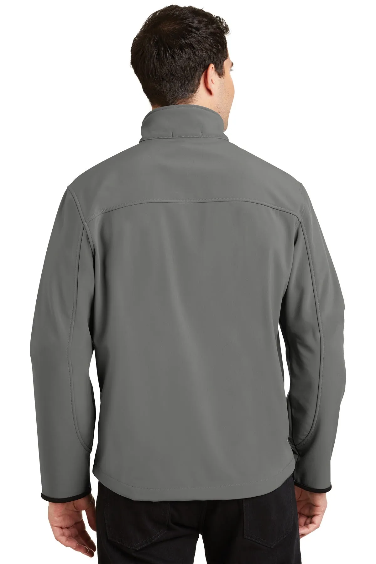 Port Authority Glacier Soft Shell Jacket.  J790 Smoke Grey/ Chrome