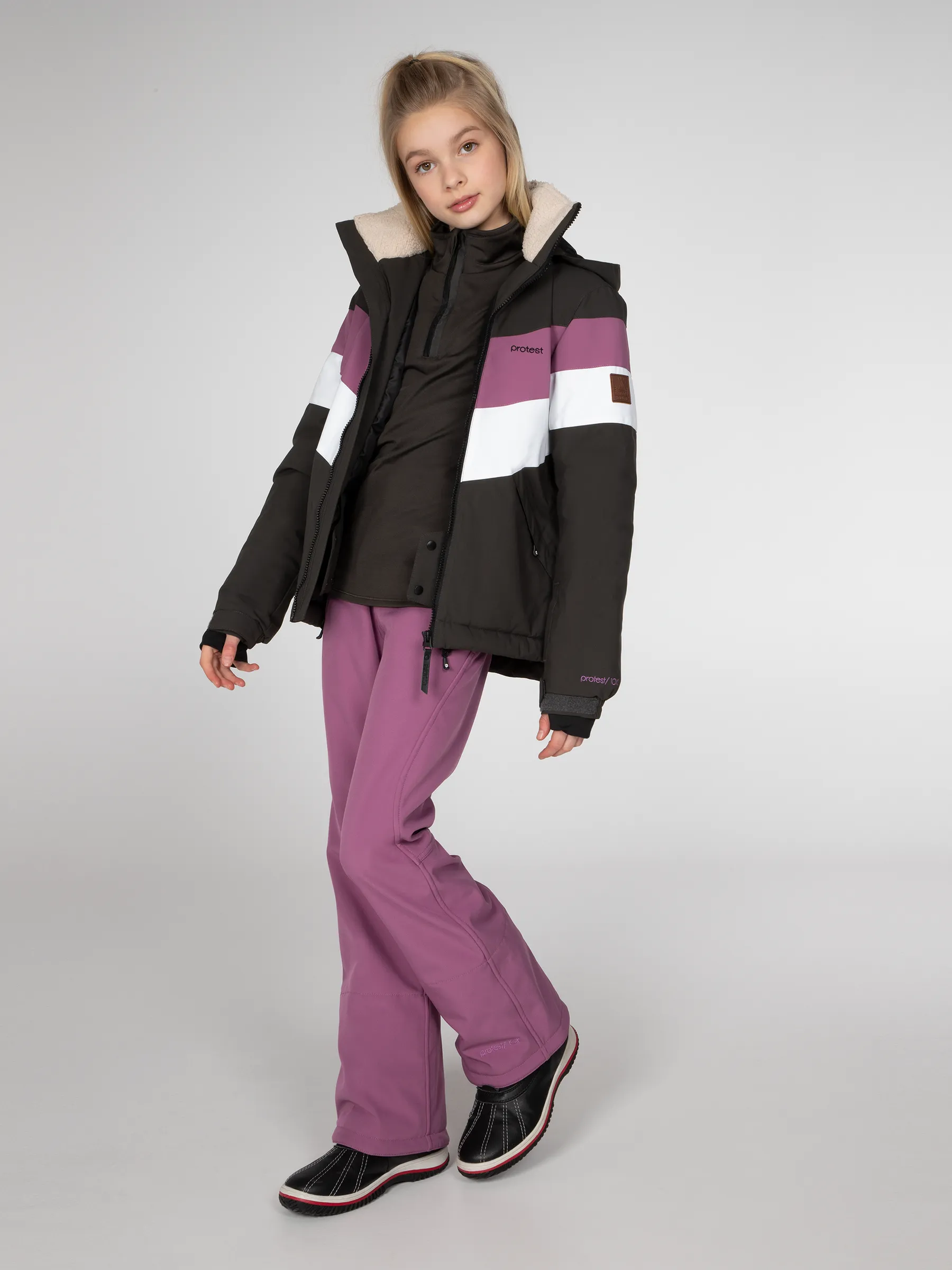 Protest Fudge Junior Jacket Girls - Swamped