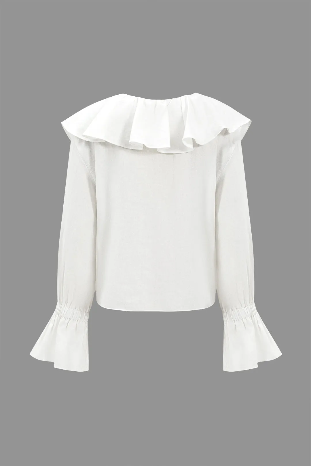 Quinley - Timeless Ruffle Style Woman's Long Sleeve Shirt