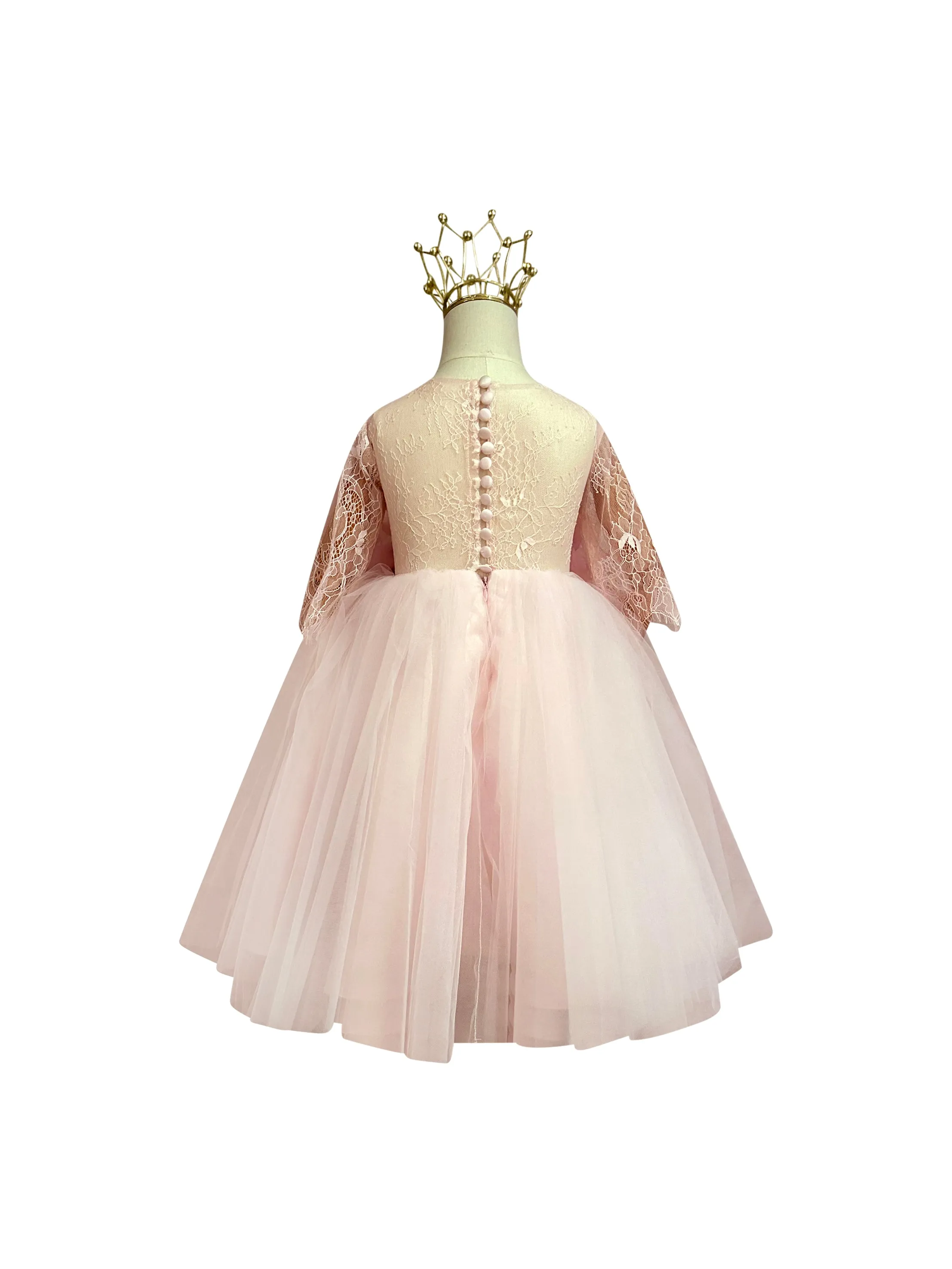 "Blossom" Mimi Miya Couture Girl's Party & Birthday 3D Flower Dress - Pink