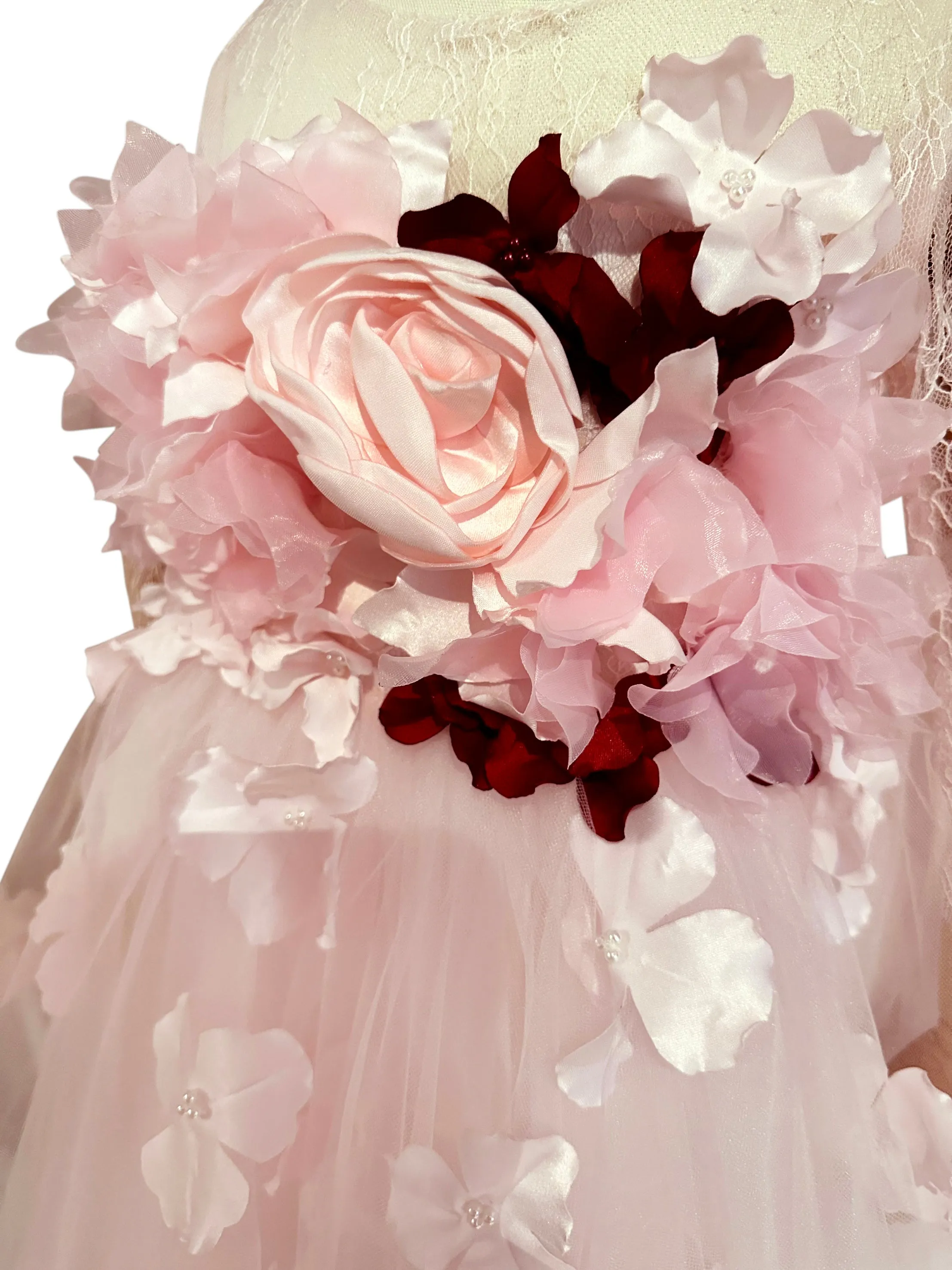 "Blossom" Mimi Miya Couture Girl's Party & Birthday 3D Flower Dress - Pink