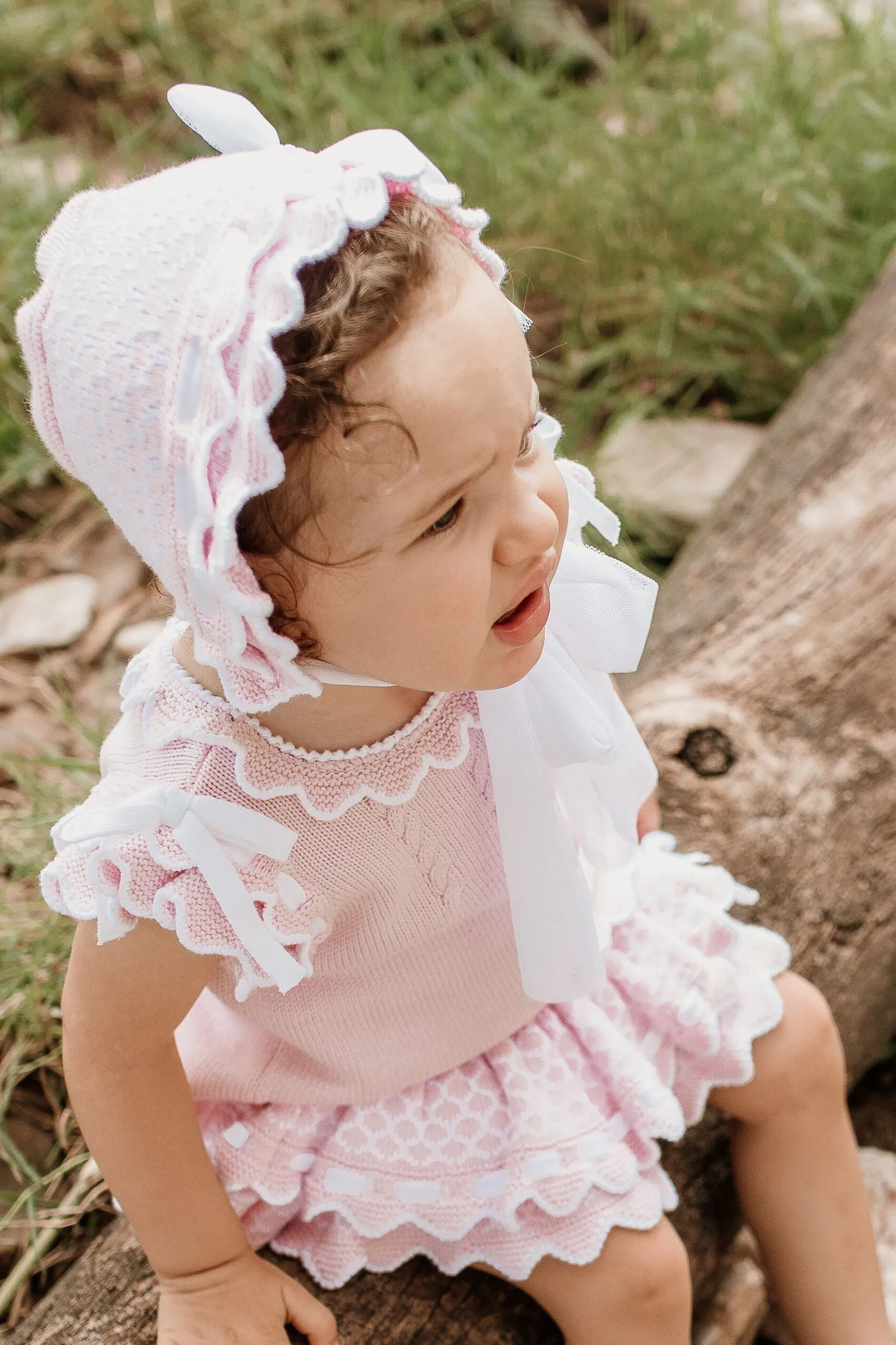 "Elodie" Baby Pink Knit Top & Skirt