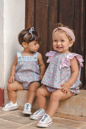 "Halston" Multicoloured Floral Blouse & Bloomers
