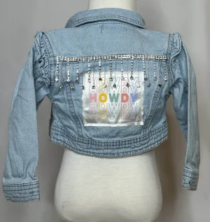 "Howdy" Fringed Toddler Denim Jacket