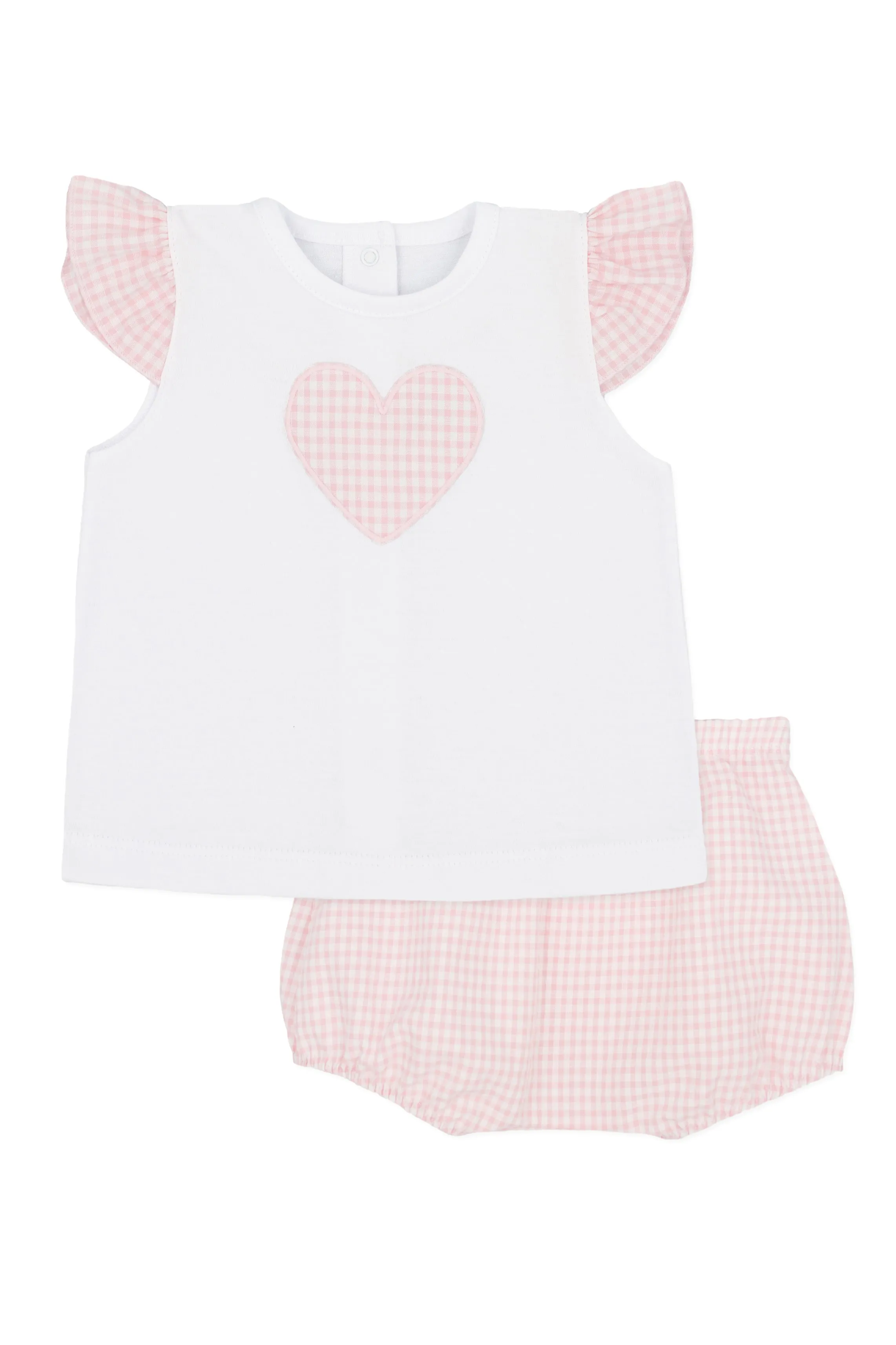 "Pixie" Pink Gingham Blouse & Bloomers