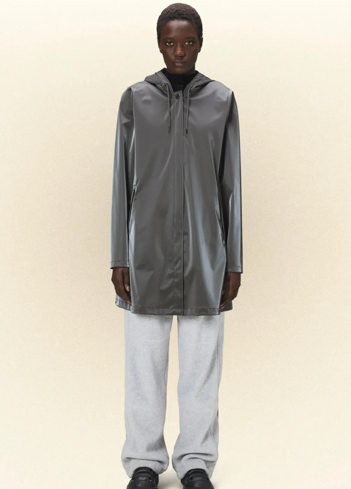 RAINS II A-Line W Jacket - metallic grey