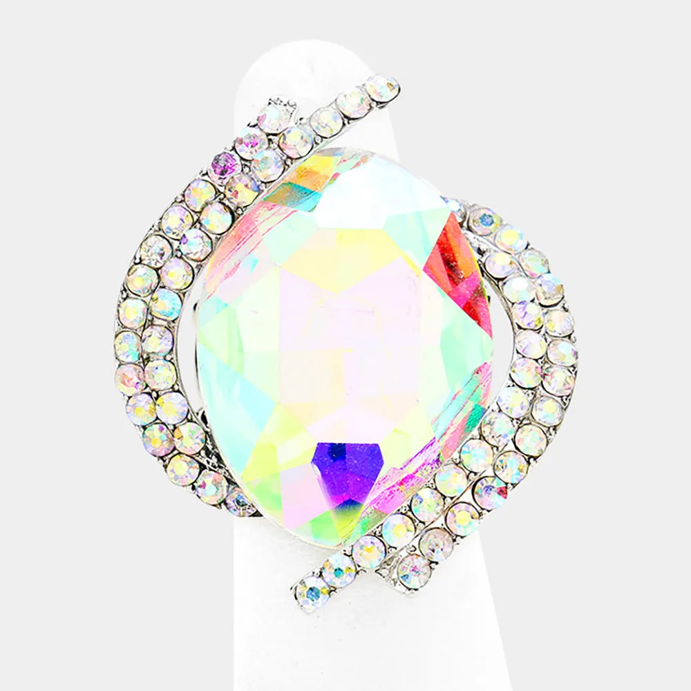 RAYA - AB & Clear 4 Piece Rhinestone Set