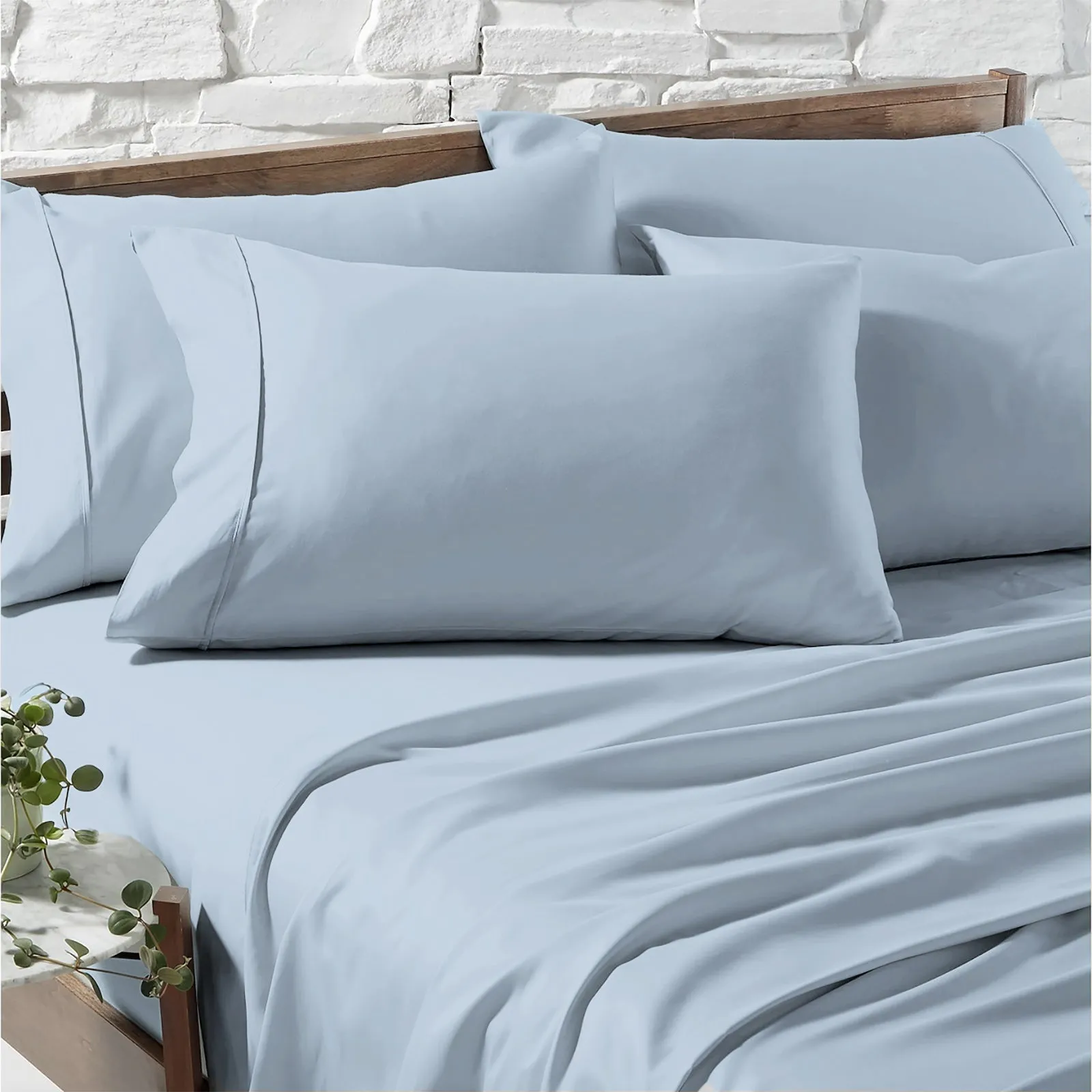 Renee Taylor 1200 Egyptian Cotton Sheet Sets - Sky