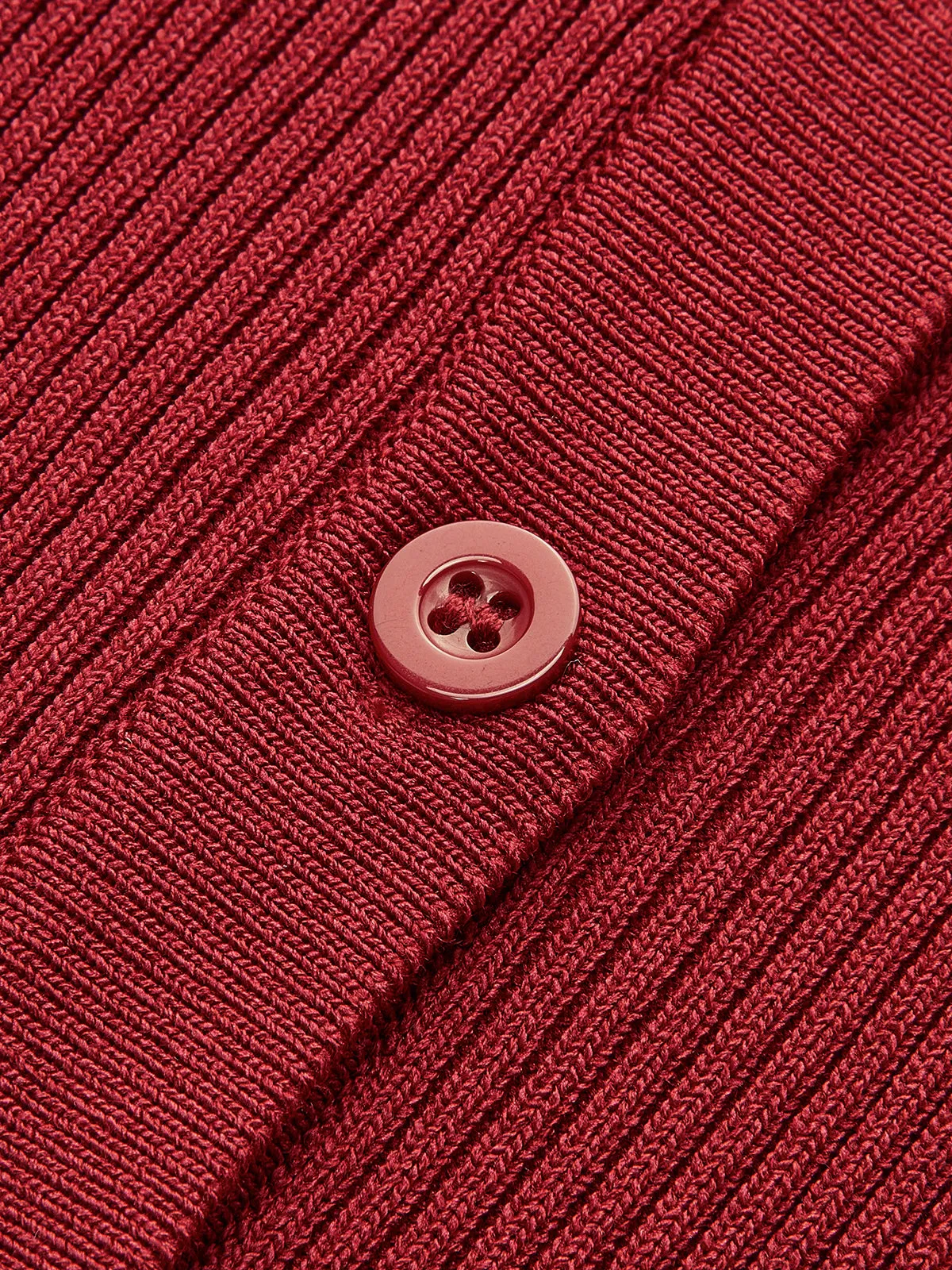 Ribbed Button Down Thin Cardigan