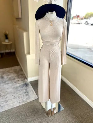 Ribbed Rouge Top Set