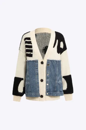 Robyn - Cozy and Trendy Woman's Patchwork Denim Cardigan