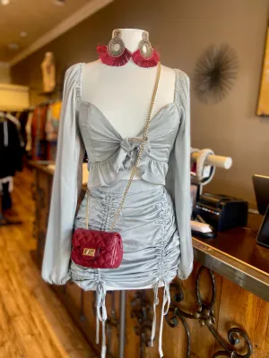 Ruffle Tye Top Rouge Set FINAL SALE