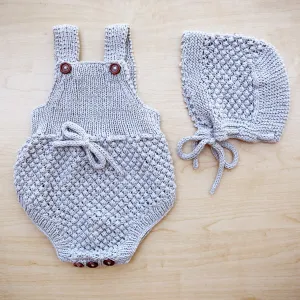 Sasha Romper & Bonnet Set