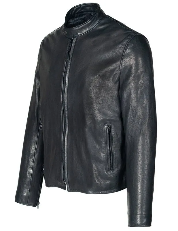 Schott Perfecto Cafe Racer Leather Jacket Black