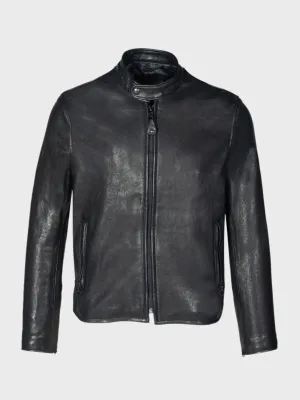 Schott Perfecto Cafe Racer Leather Jacket Black