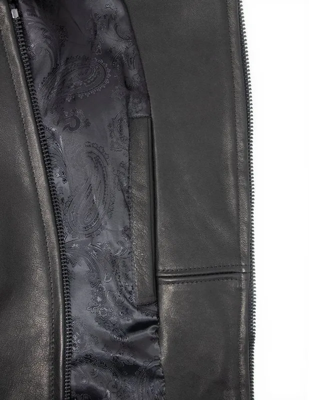 Schott Perfecto Cafe Racer Leather Jacket Black