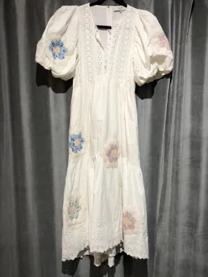 Sea New York 'ADA' Floral Puff Sleeve Smocled Mini Dress