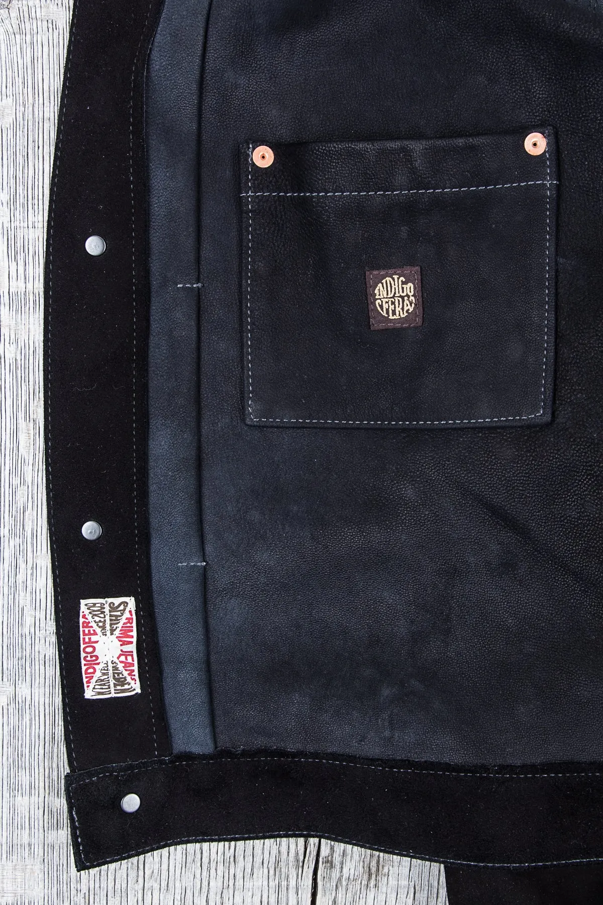 Second Hand Indigofera Grant Black Nubuck Leather